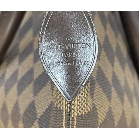 LOUIS VUITTON SALEYA PM Damier Ebene Satchel Bag Tote Leather Monogram Handbag - Picture 4 of 15